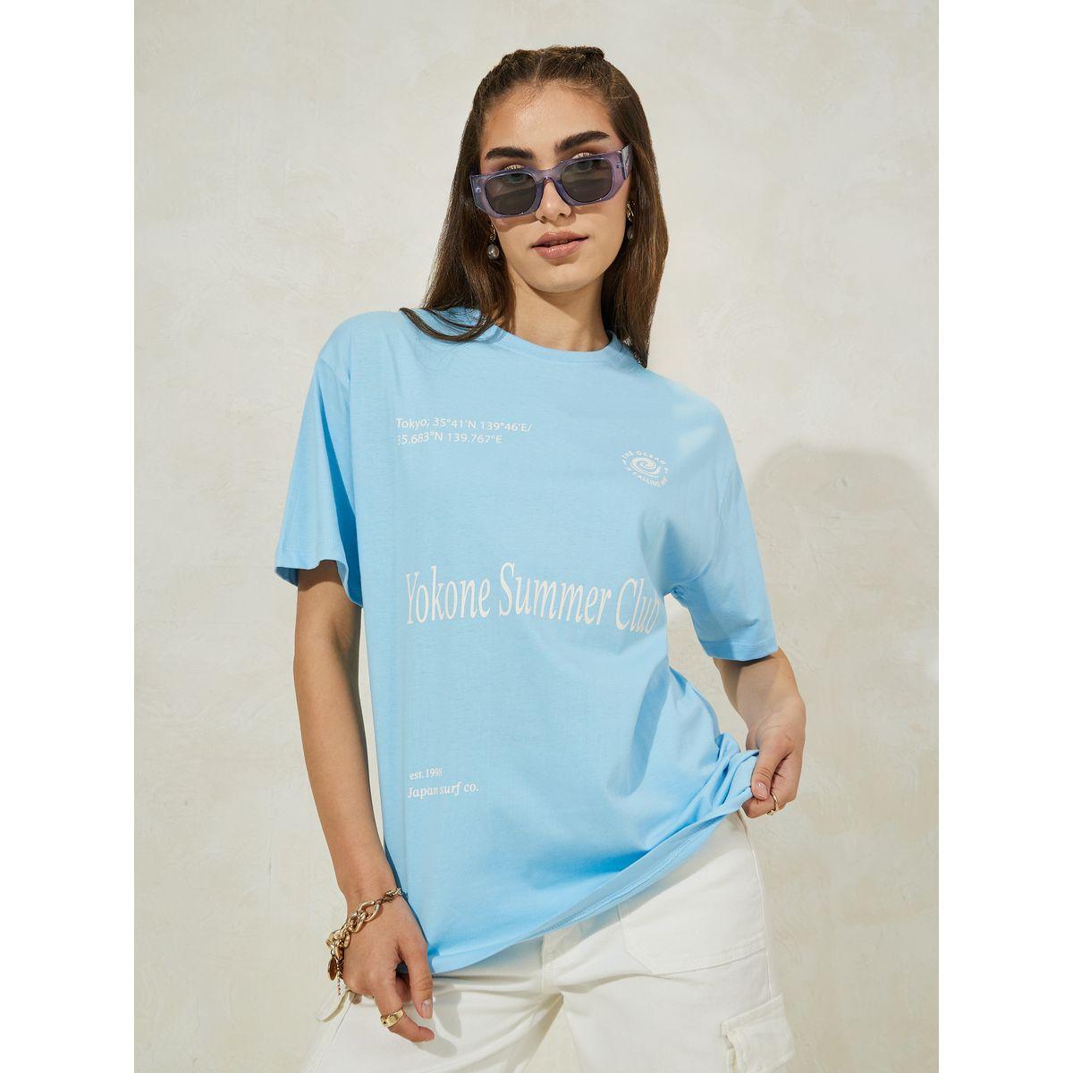 Styli Oversized Slogan Print Crew Neck T-Shirt-women-clothing-tshirts-image-1