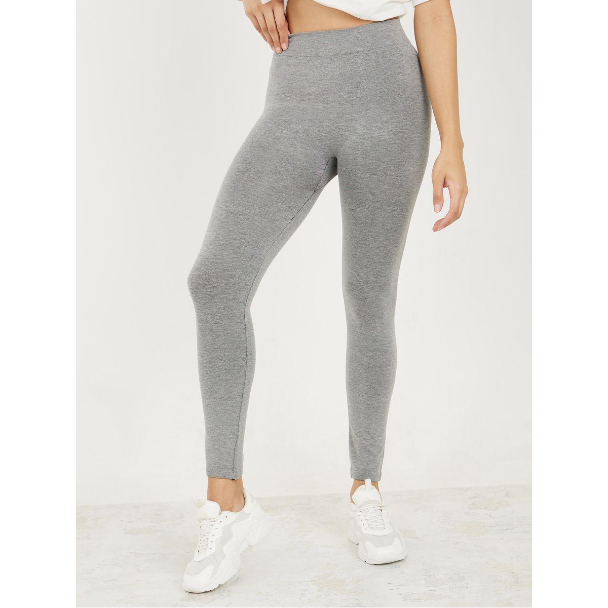 Styli Solid Basic Regular Fit Leggings-women-clothing-bottoms-leggings-image-1