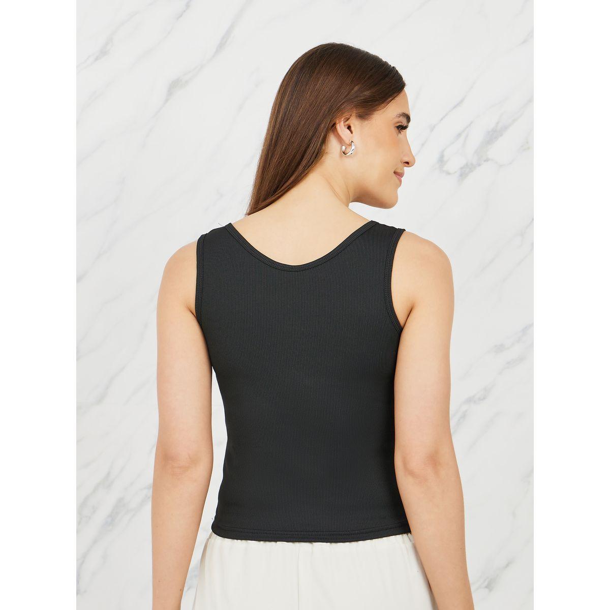 بلوزة مضلعة بلا اكمام مع ياقة واسعة-women-clothing-tshirts-image-5