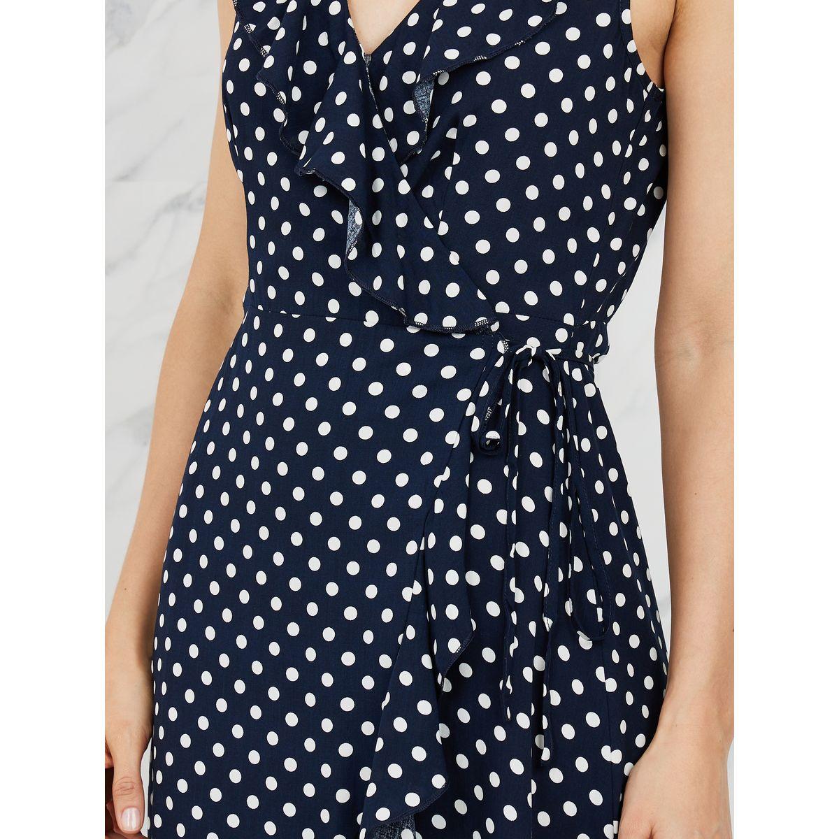 فستان ميدي بنمط لف وكشكش-women-clothing-dresses-image-3