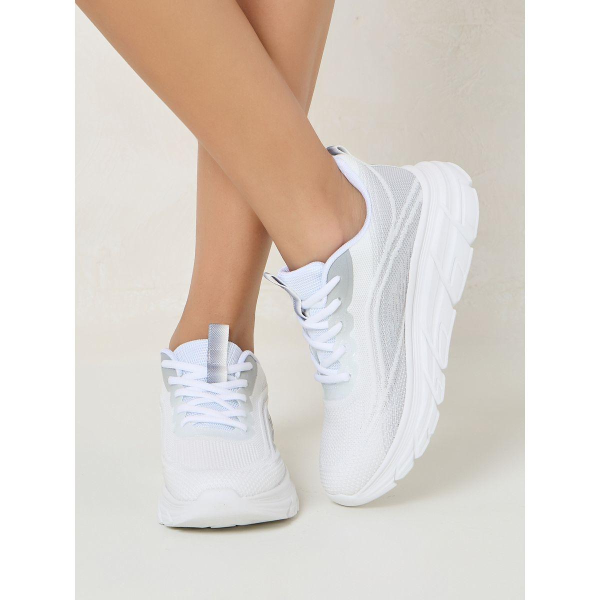 Styli Textured Knit Chunky Sneakers-women-shoes-sneakers-image-1