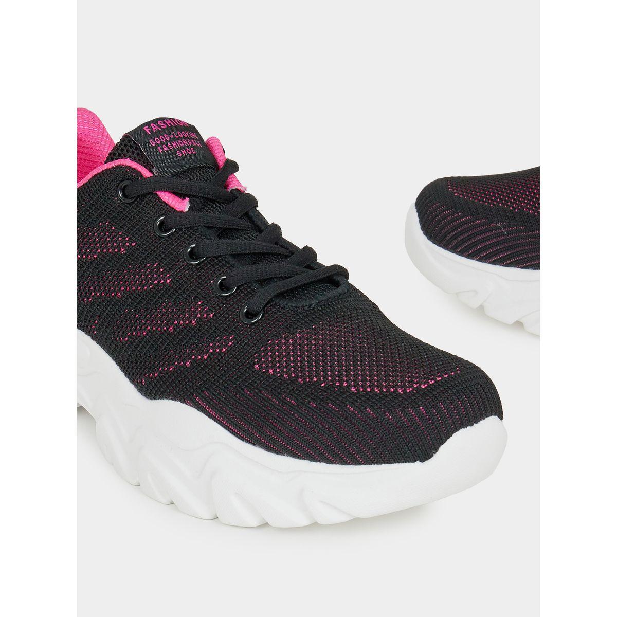 Styli Textured Chunky Mesh Sneakers-women-shoes-sneakers-image-3