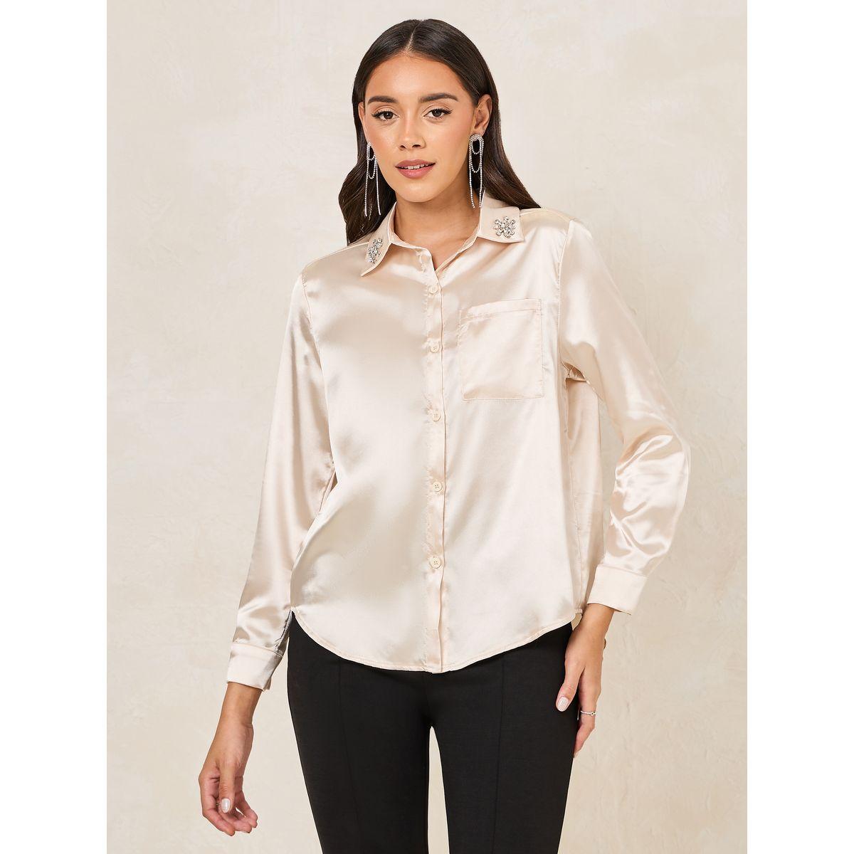 Styli Relaxed Fit Satin Button Down Shirt with Embellished Detail-women-clothing-shirtsandblouses-shirts-image-3