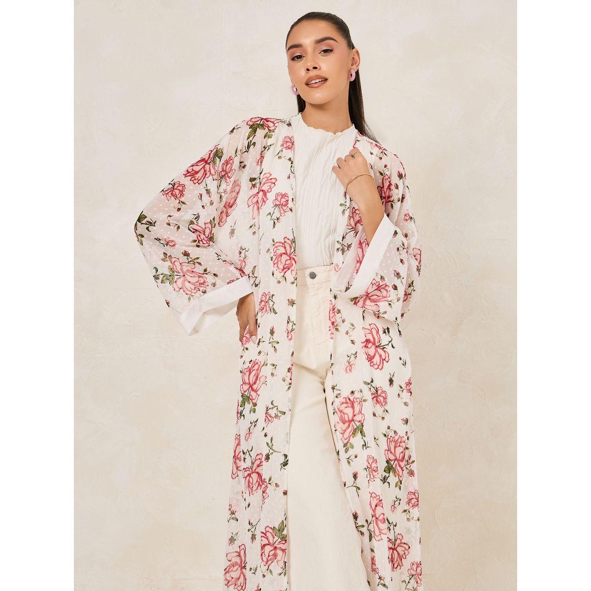 Styli Floral Print Maxi Kimono-women-clothing-shirtsandblouses-shirts-image-2
