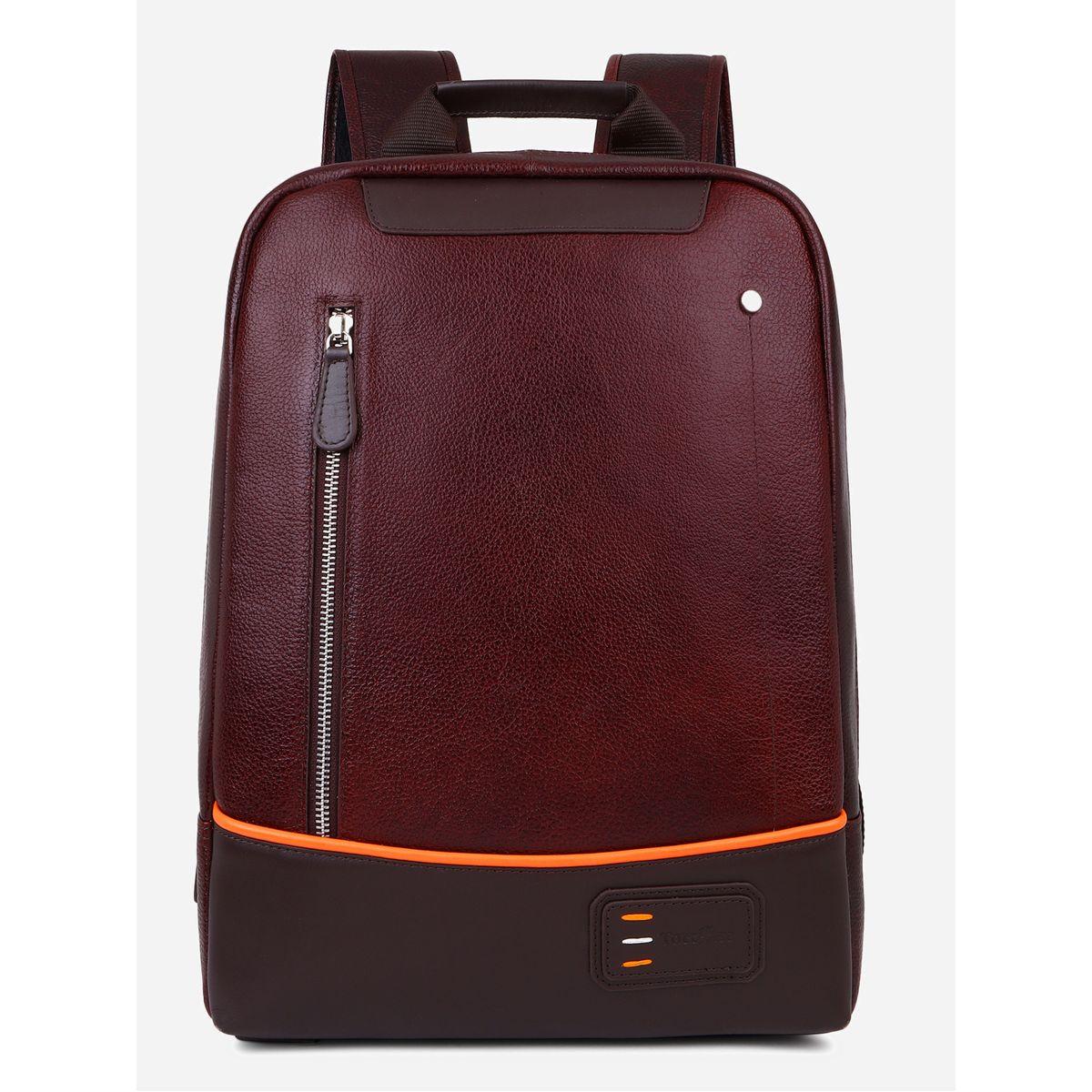 شنطة ظهر جلد مع جيب بسحَّاب غلق تورتويز × ستايلي-men-bags-image-1