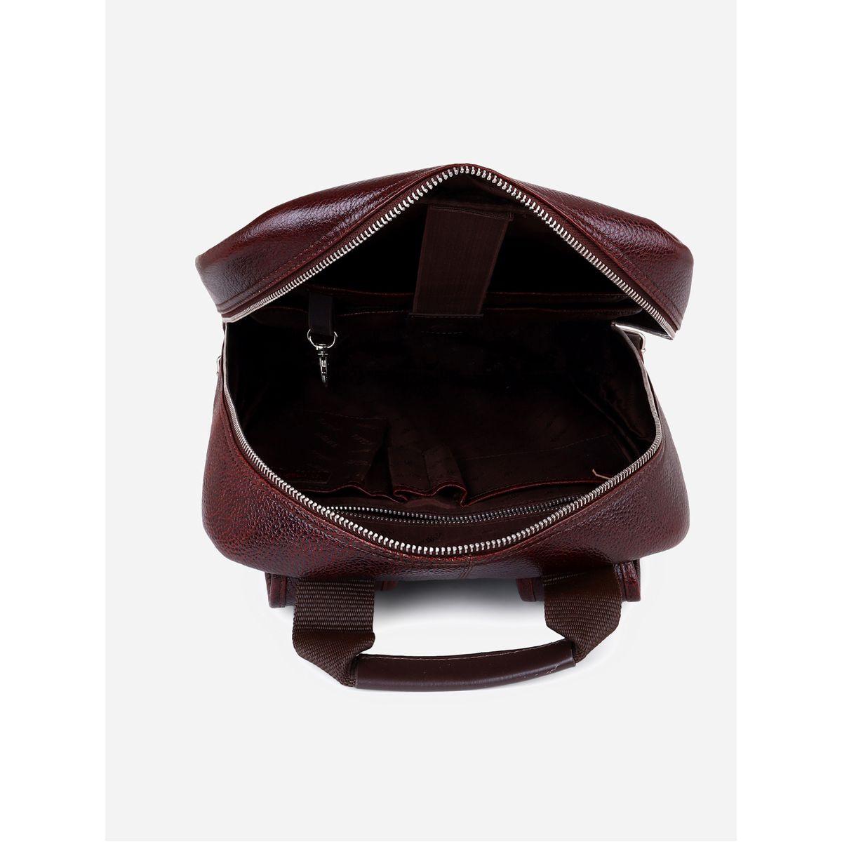 شنطة ظهر جلد مع جيب بسحَّاب غلق تورتويز × ستايلي-men-bags-image-4
