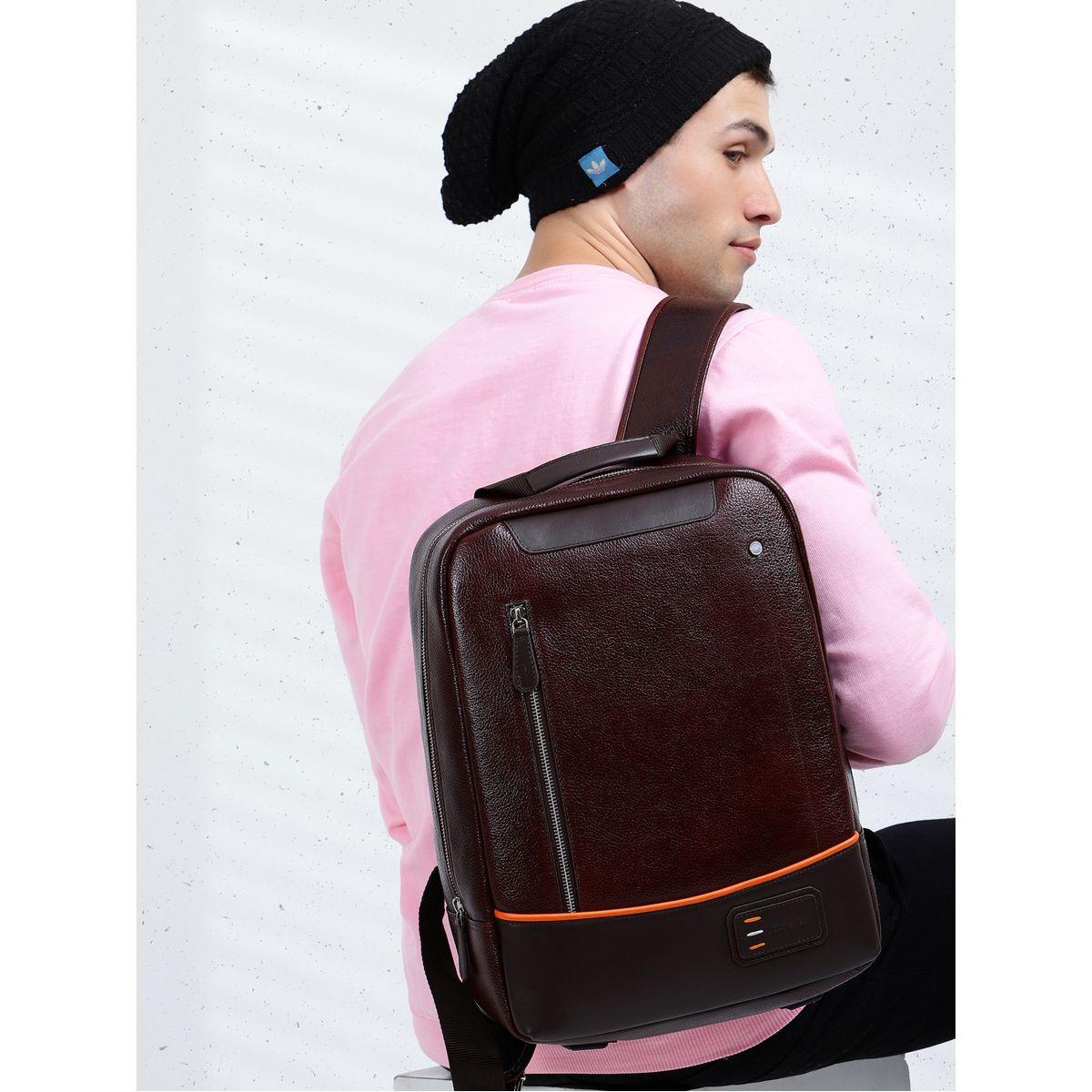 Tortoise X Styli  Leather Backpack with Zip Pocket-men-bags-image-5