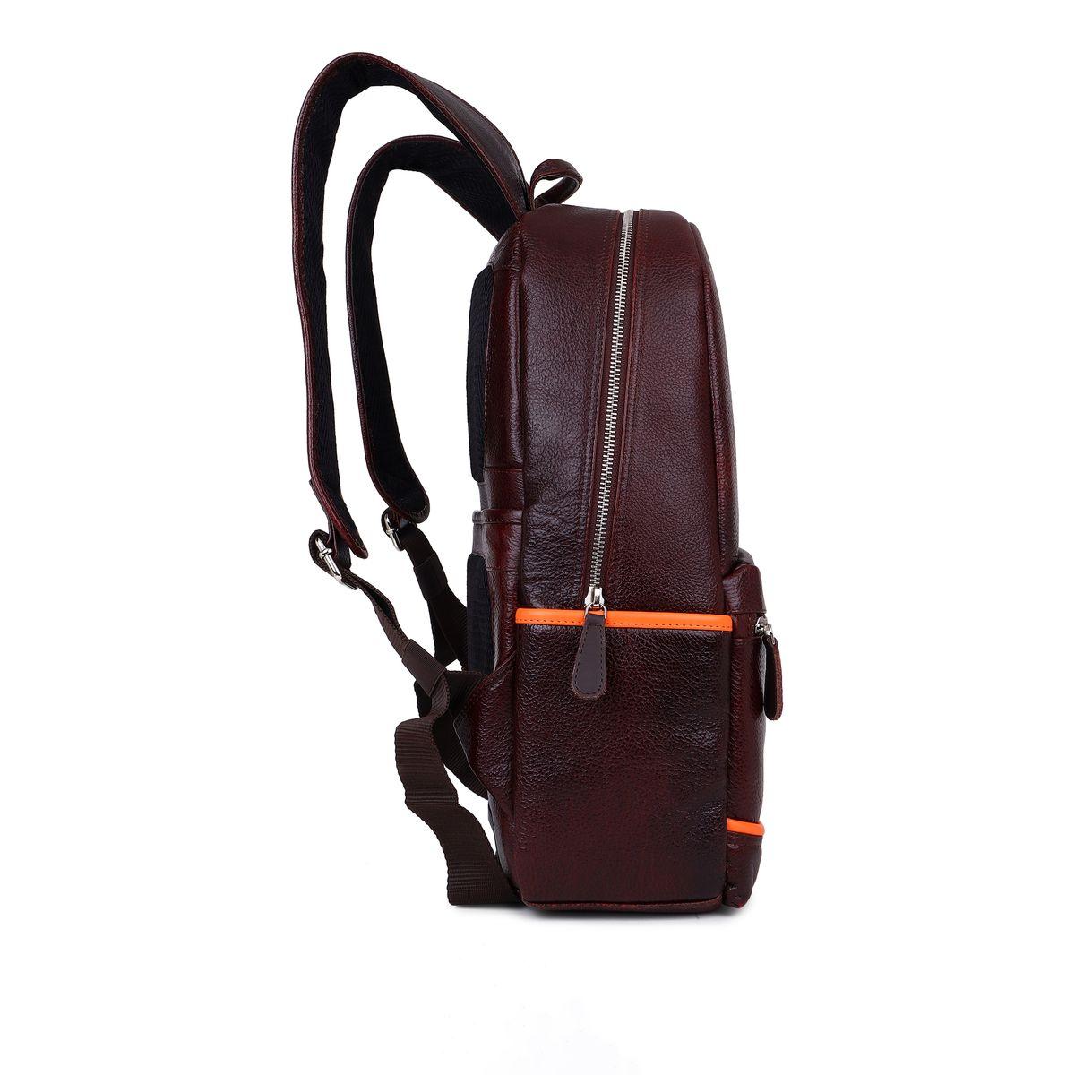 Tortoise X Styli  Leather Backpack with Zip Pocket-men-bags-image-8