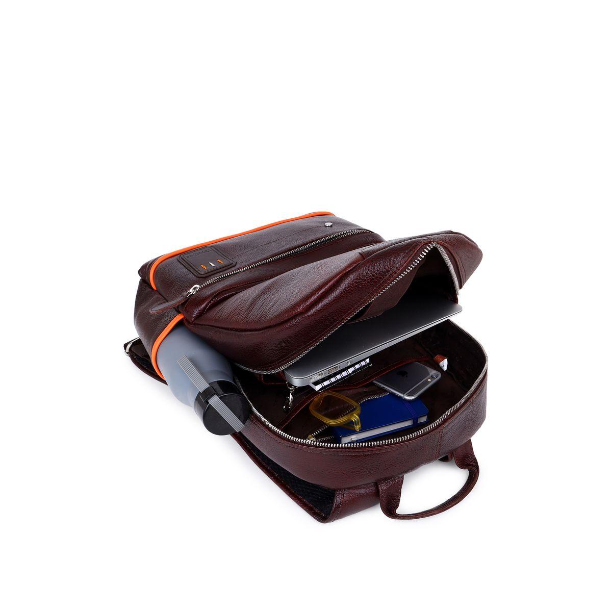 شنطة ظهر جلد مع جيب بسحَّاب غلق تورتويز × ستايلي-men-bags-image-9