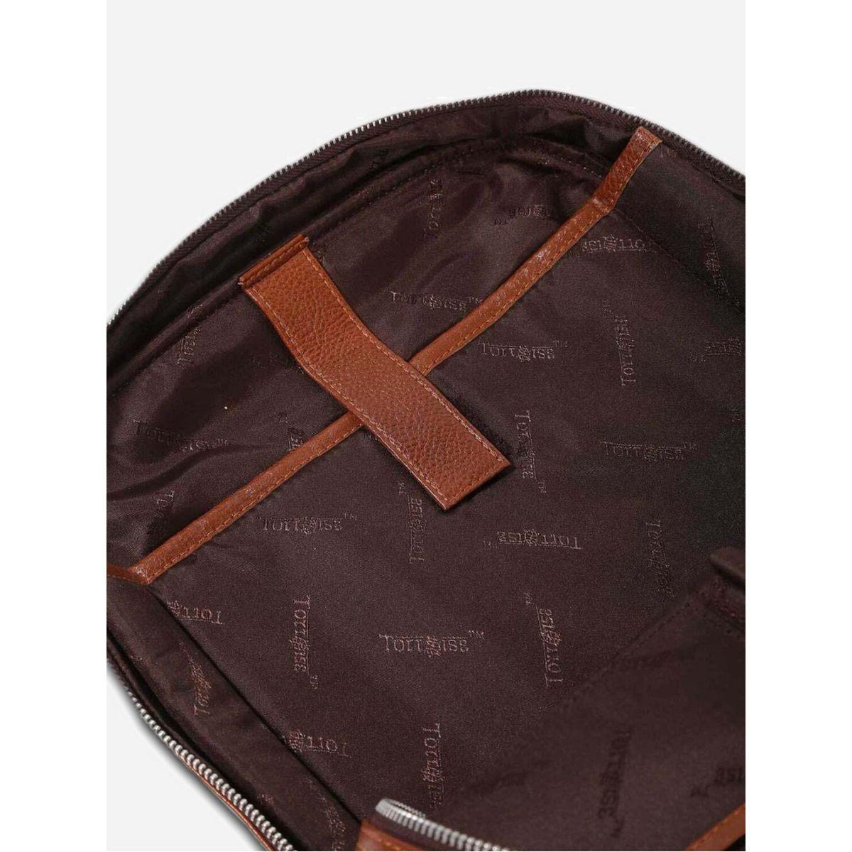 Tortoise X Styli  Leather Backpack with Piping Detail-men-bags-image-5