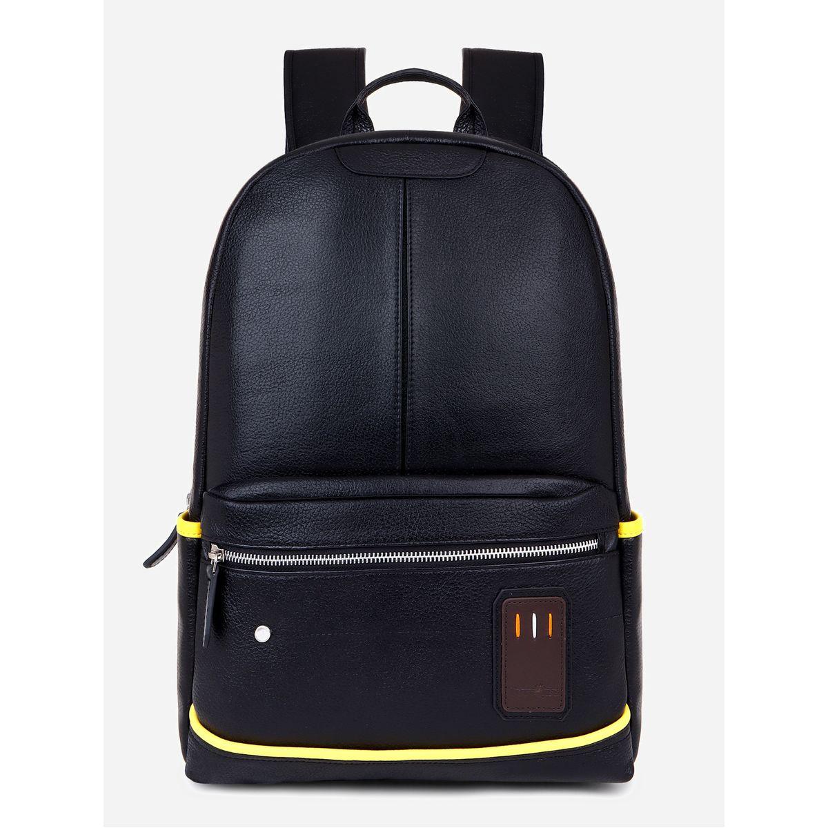 Tortoise X Styli  Leather Backpack with Piping Detail-men-bags-image-1