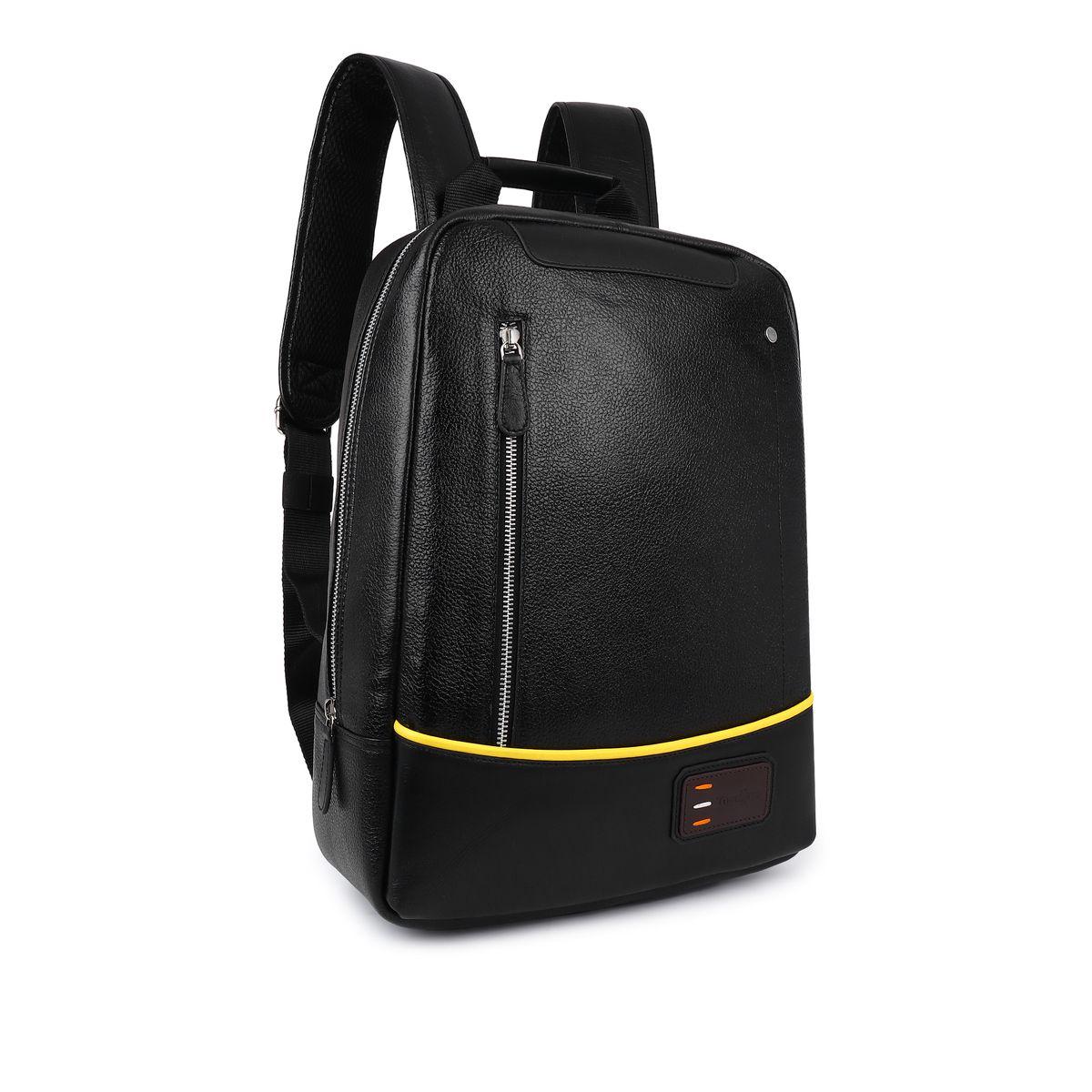 Tortoise X Styli  Leather Backpack with Piping Detail-men-bags-image-6