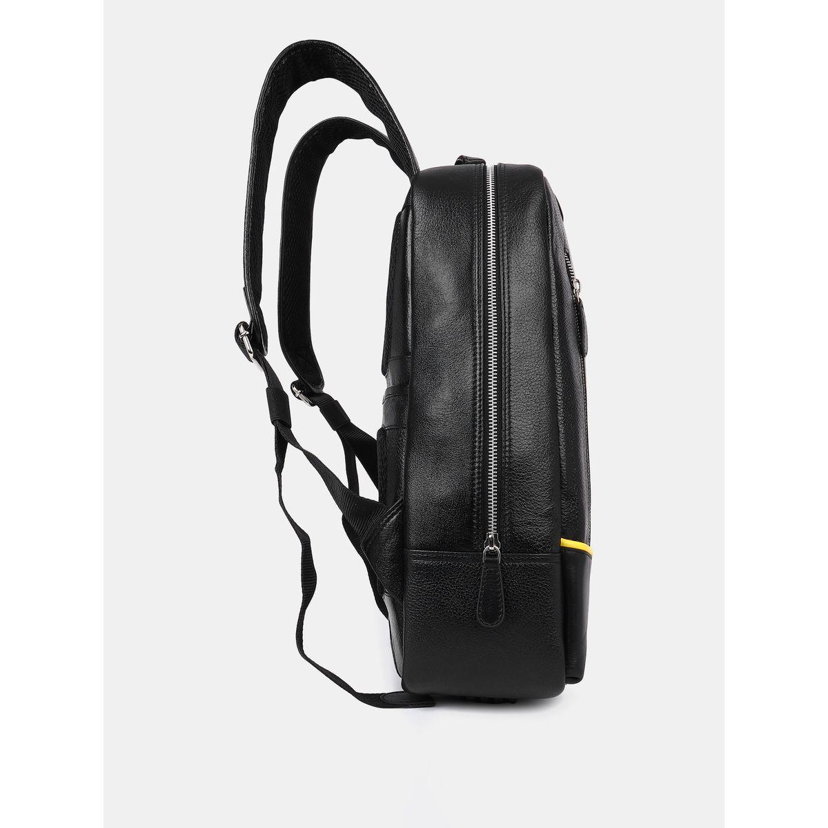 Tortoise X Styli  Leather Backpack with Piping Detail-men-bags-image-8