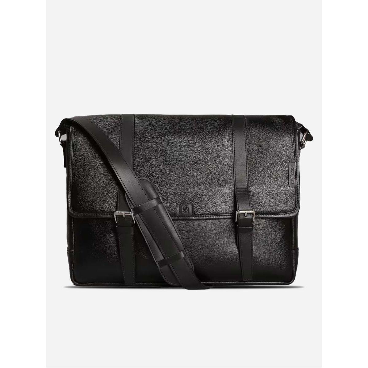 شنطة لابتوب جلد بحزام وإبزيم غلق تورتويز × ستايلي-men-bags-image-1