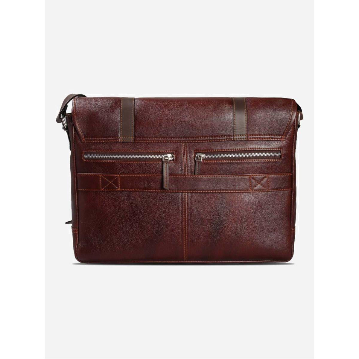 شنطة لابتوب جلد بحزام وإبزيم غلق تورتويز × ستايلي-men-bags-image-2