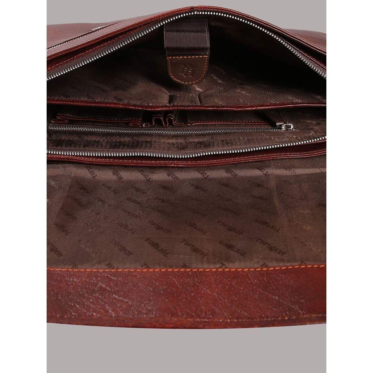 Tortoise X Styli  Leather Laptop Bag with Belt Buckle-men-bags-image-5