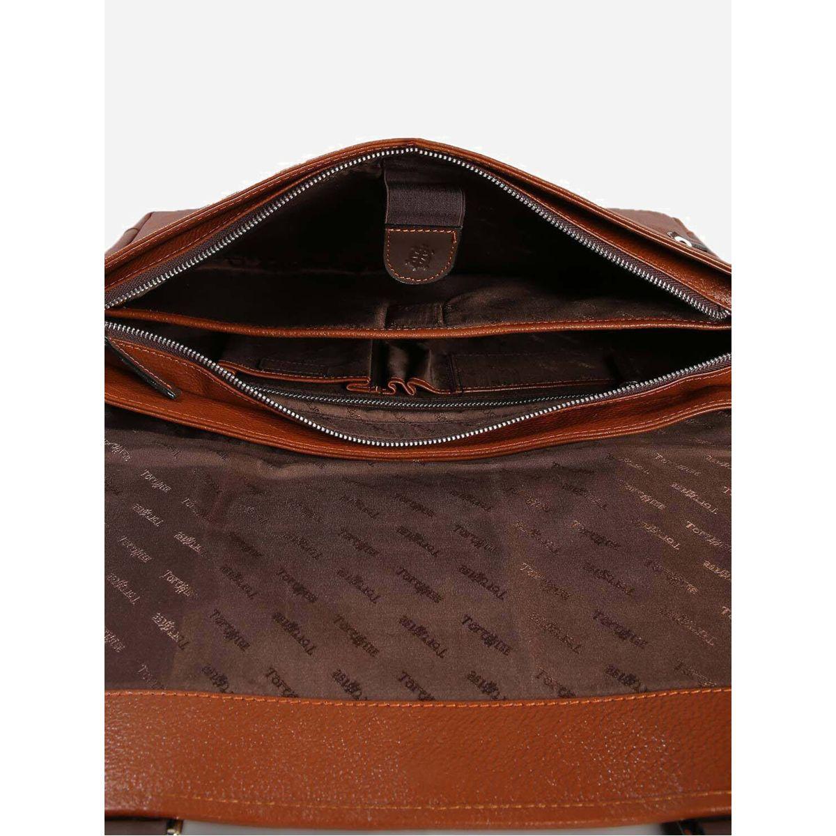 شنطة لابتوب جلد بحزام وإبزيم غلق تورتويز × ستايلي-men-bags-image-3