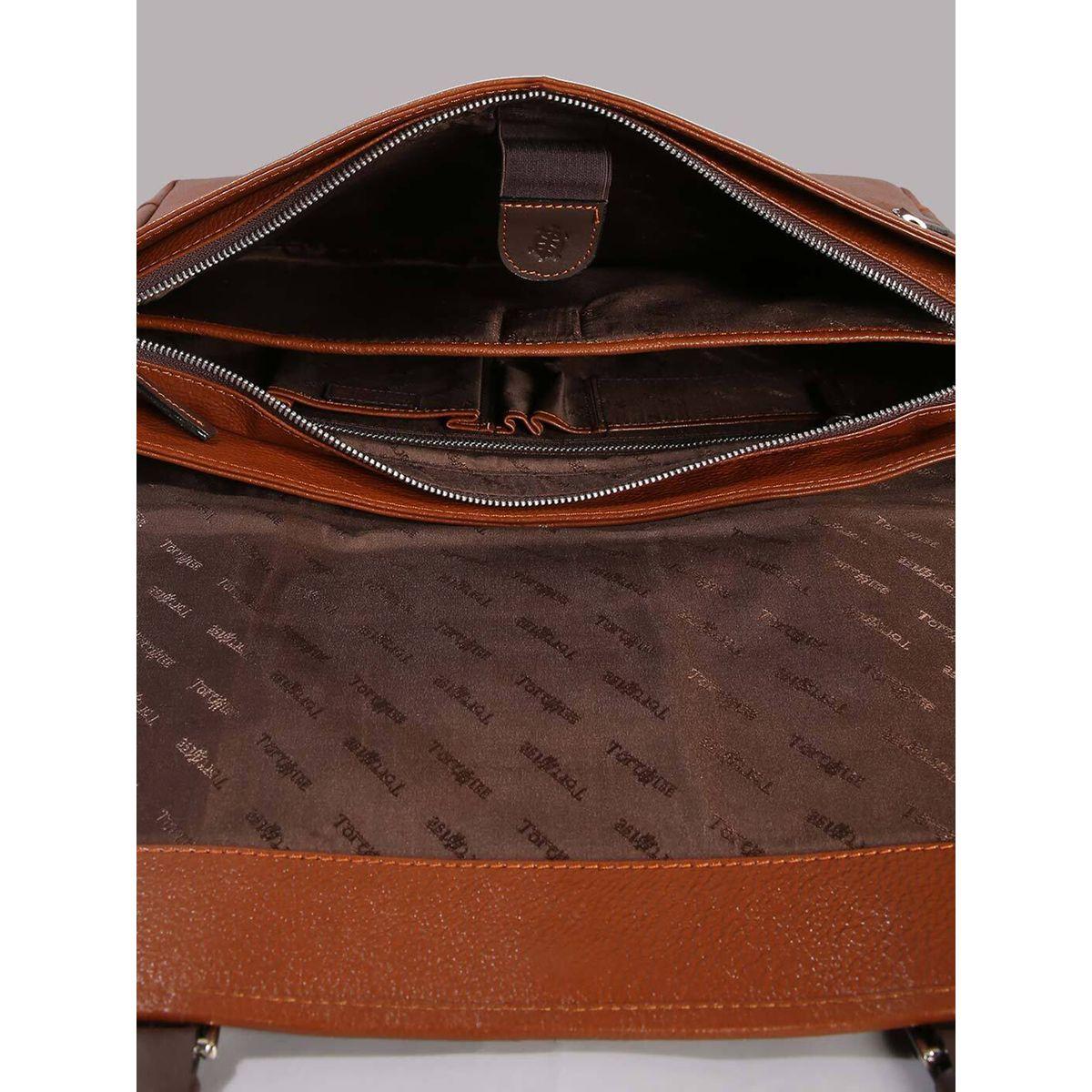 شنطة لابتوب جلد بحزام وإبزيم غلق تورتويز × ستايلي-men-bags-image-5