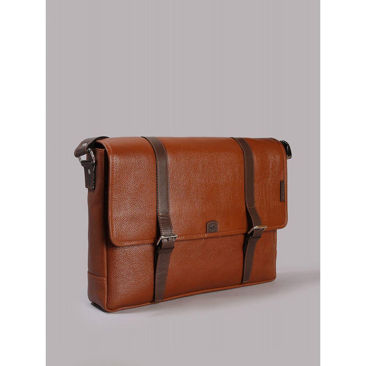 شنطة لابتوب جلد بحزام وإبزيم غلق تورتويز × ستايلي-men-bags-image-6
