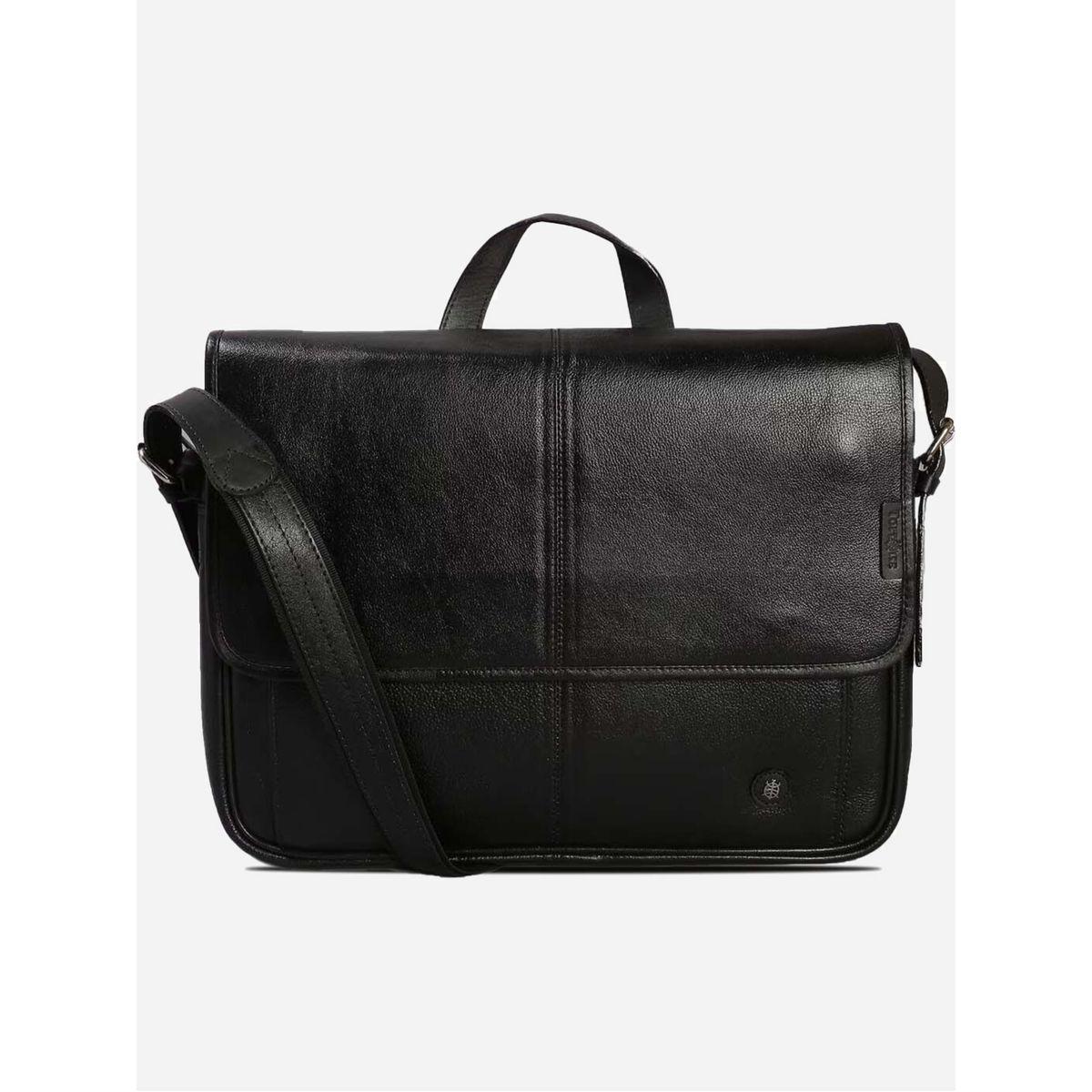 Tortoise X Styli  Leather Flap Over Laptop Bag-men-bags-image-1