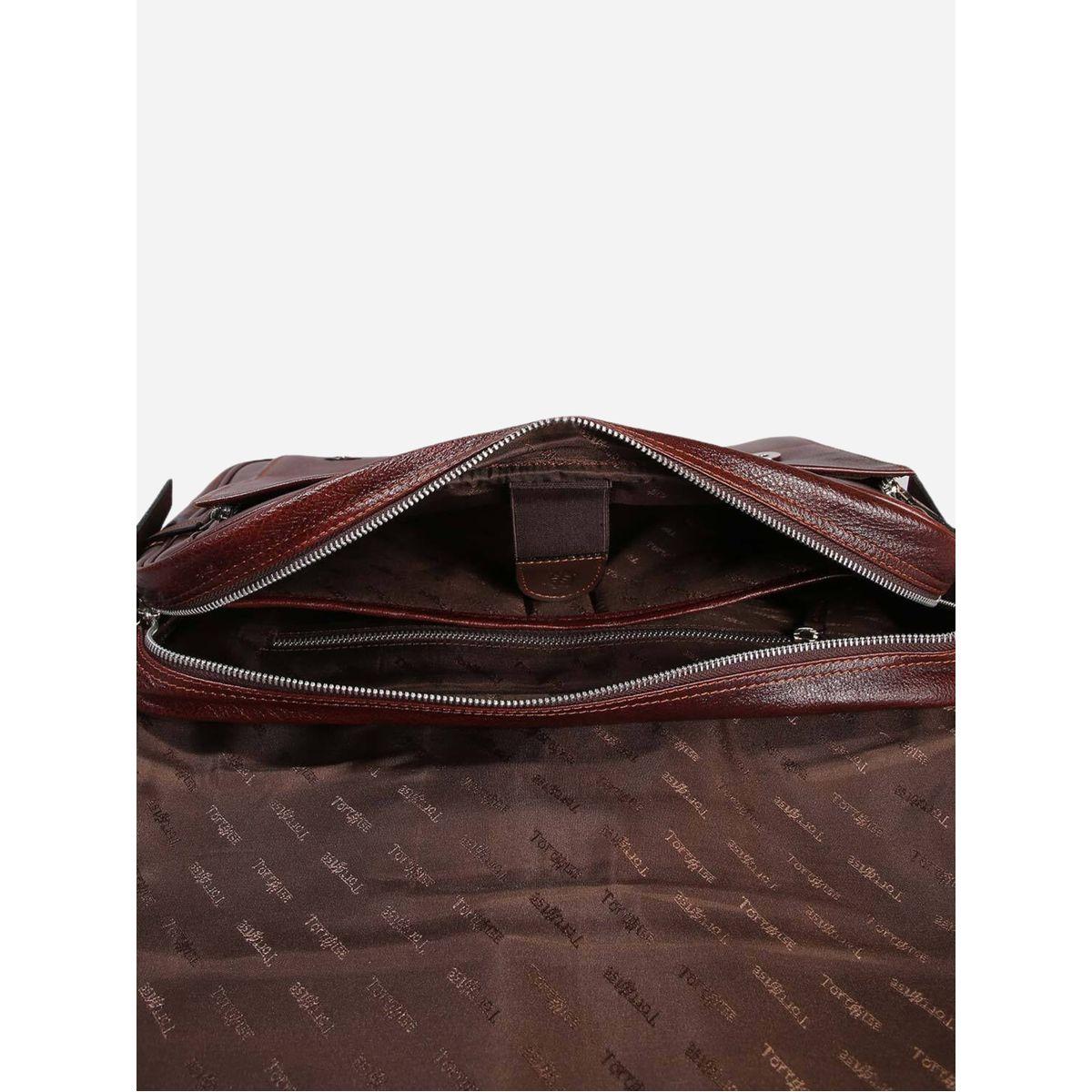 Tortoise X Styli  Leather Flap Over Laptop Bag-men-bags-image-3