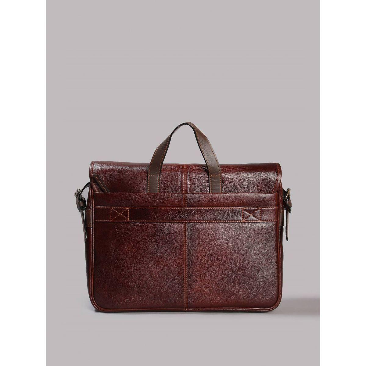 Tortoise X Styli  Leather Flap Over Laptop Bag-men-bags-image-4