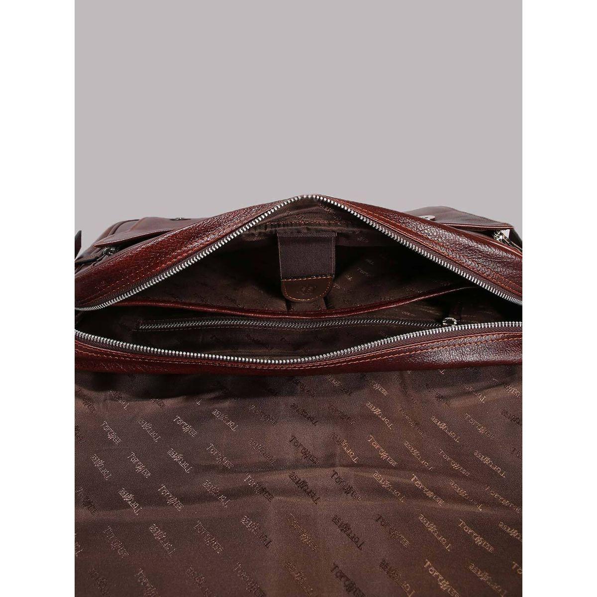 Tortoise X Styli  Leather Flap Over Laptop Bag-men-bags-image-5