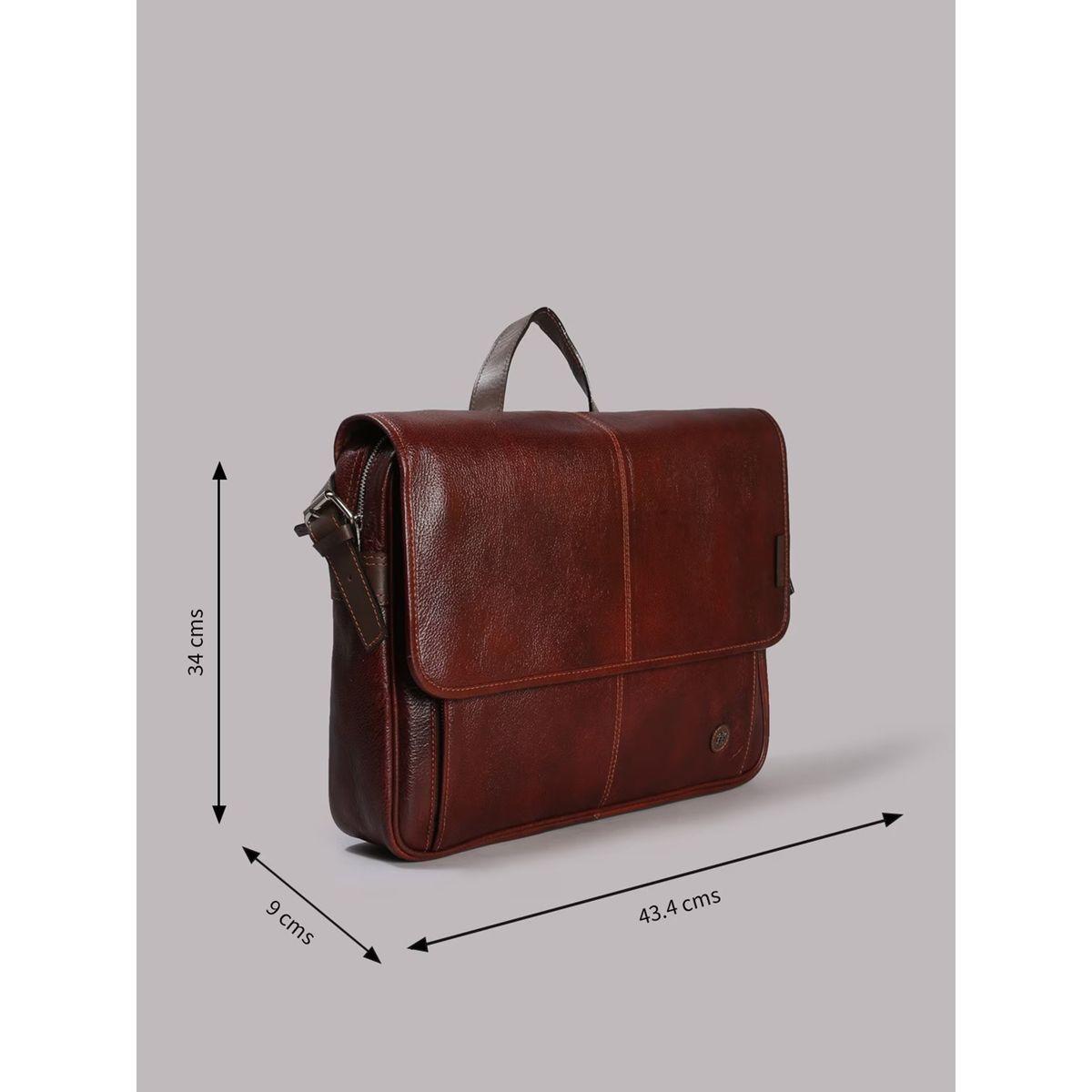 Tortoise X Styli  Leather Flap Over Laptop Bag-men-bags-image-6