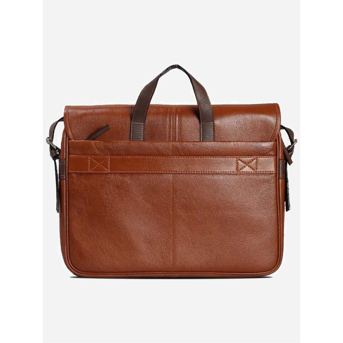 Tortoise X Styli  Leather Flap Over Laptop Bag-men-bags-image-2