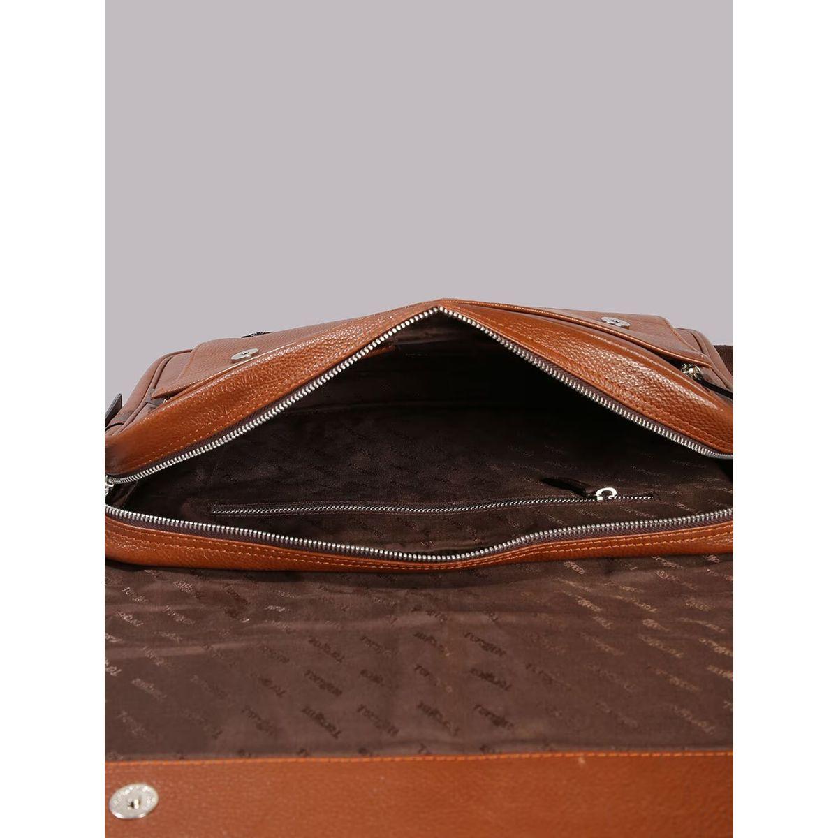 شنطة لابتوب جلد بطية إغلاق تورتويز × ستايلي-men-bags-image-5