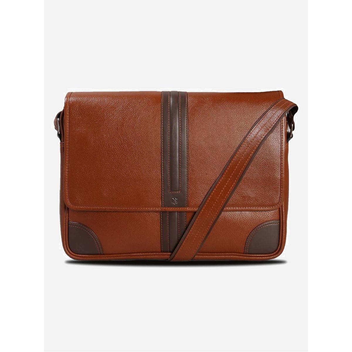 شنطة لابتوب جلد مع جيب بسحَّاب غلق تورتويز × ستايلي-men-bags-image-1