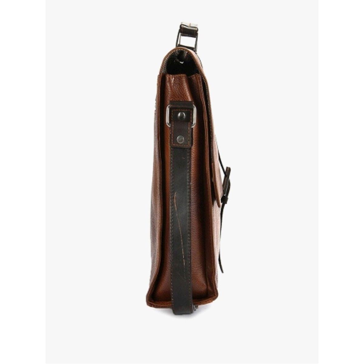 Tortoise X Styli  Leather Laptop Bag with Zip Pocket-men-bags-image-3