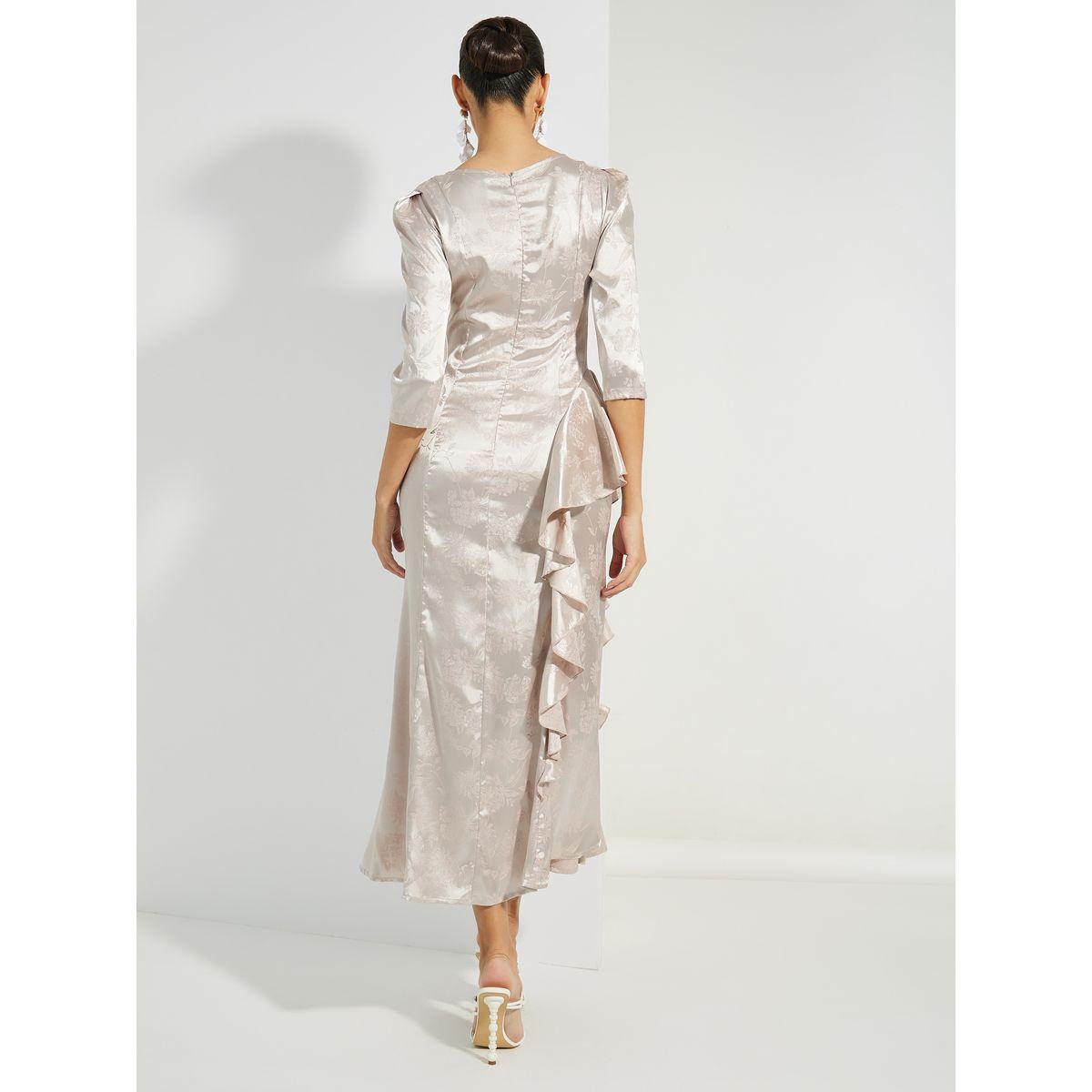 فستان طويل بقصة ميرميد وتفاصيل كشكش-women-clothing-dresses-image-4