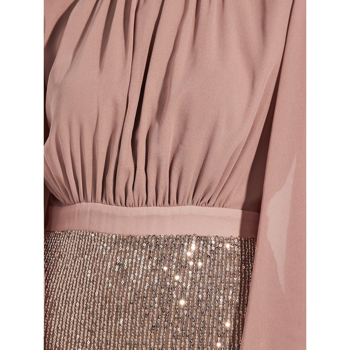 Styli Limited Sequined Sheath Midi Dress with Flared Sleeves-women-clothing-dresses-image-3