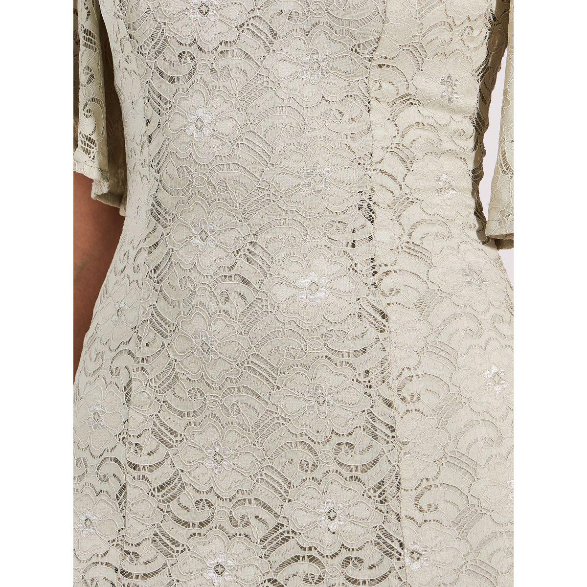 فستان ميدي ضيق بياقة عالية واكمام آنجل-women-clothing-dresses-image-3