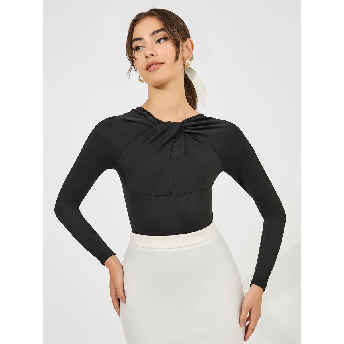 بودي سوت بتفاصيل ملفوفة مع اكمام طويلة-women-clothing-shirtsandblouses-blouses-image-2