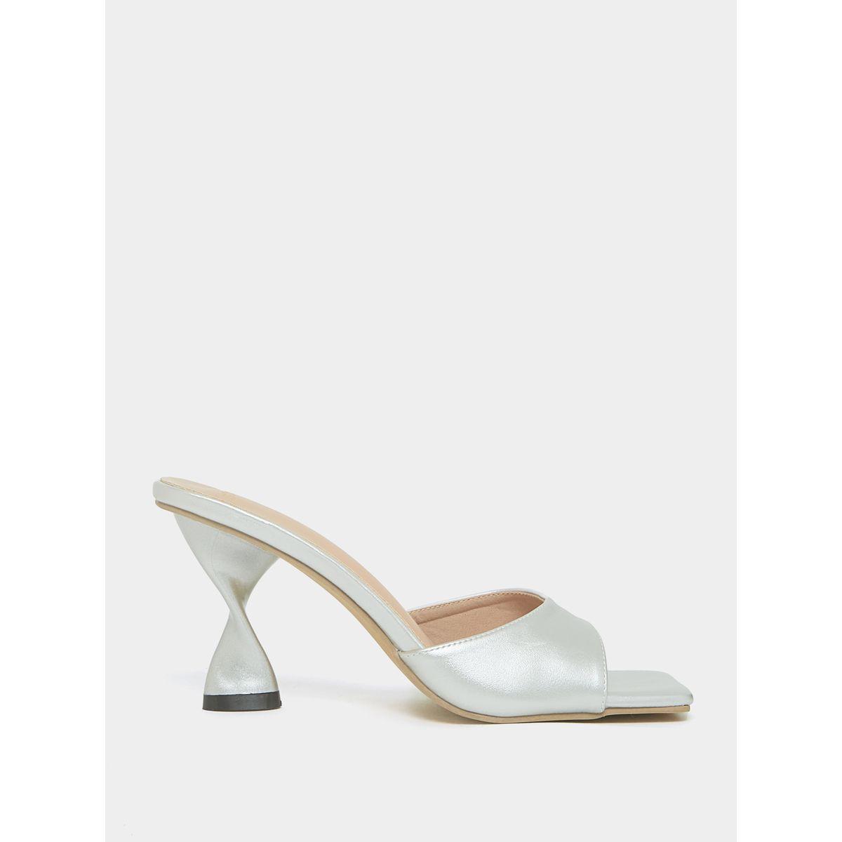 Styli Twisted Flared Heel Sandals-women-shoes-heels-image-2
