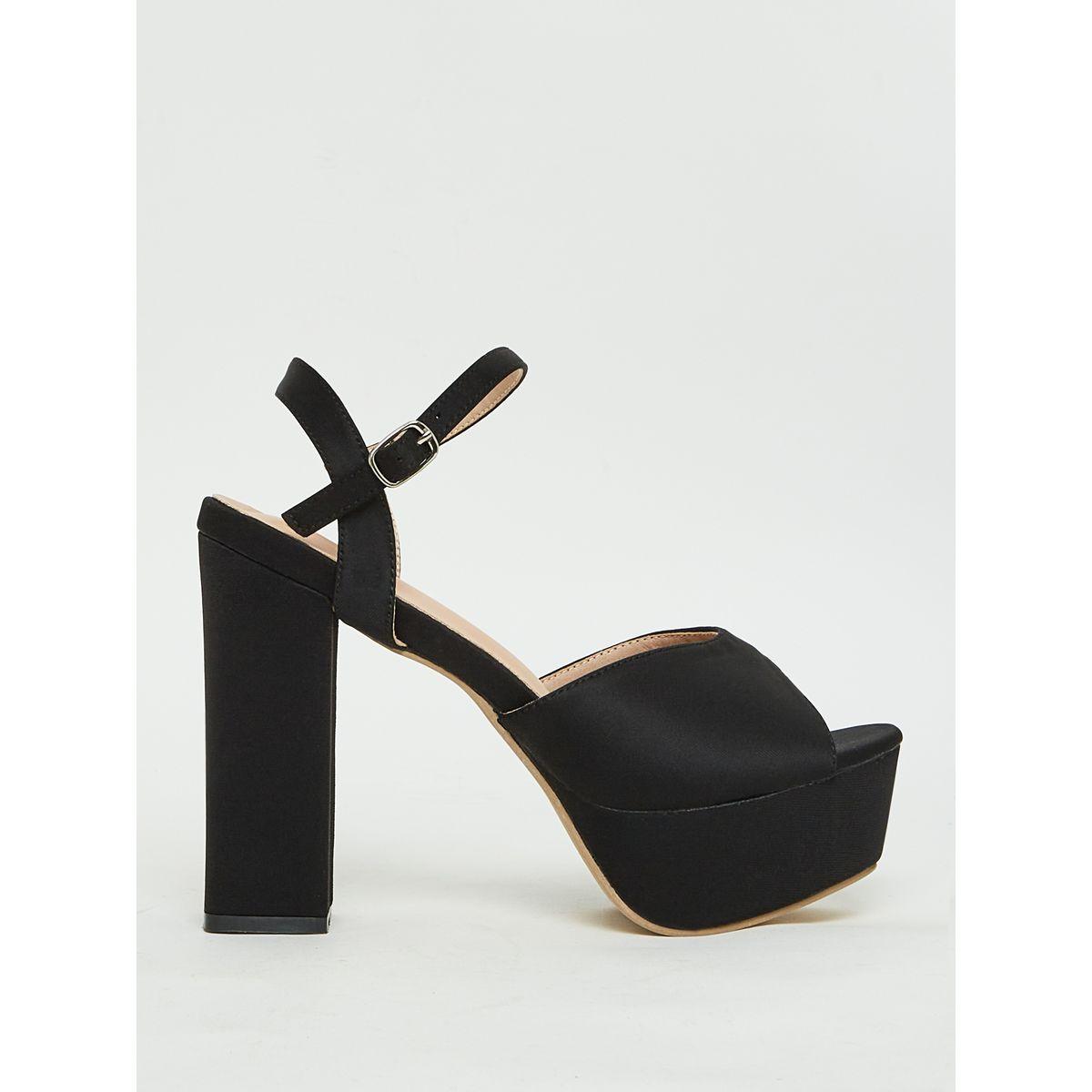 Styli Solid Ankle Strap Block Heel Sandals-women-shoes-sandals-heeled-image-2