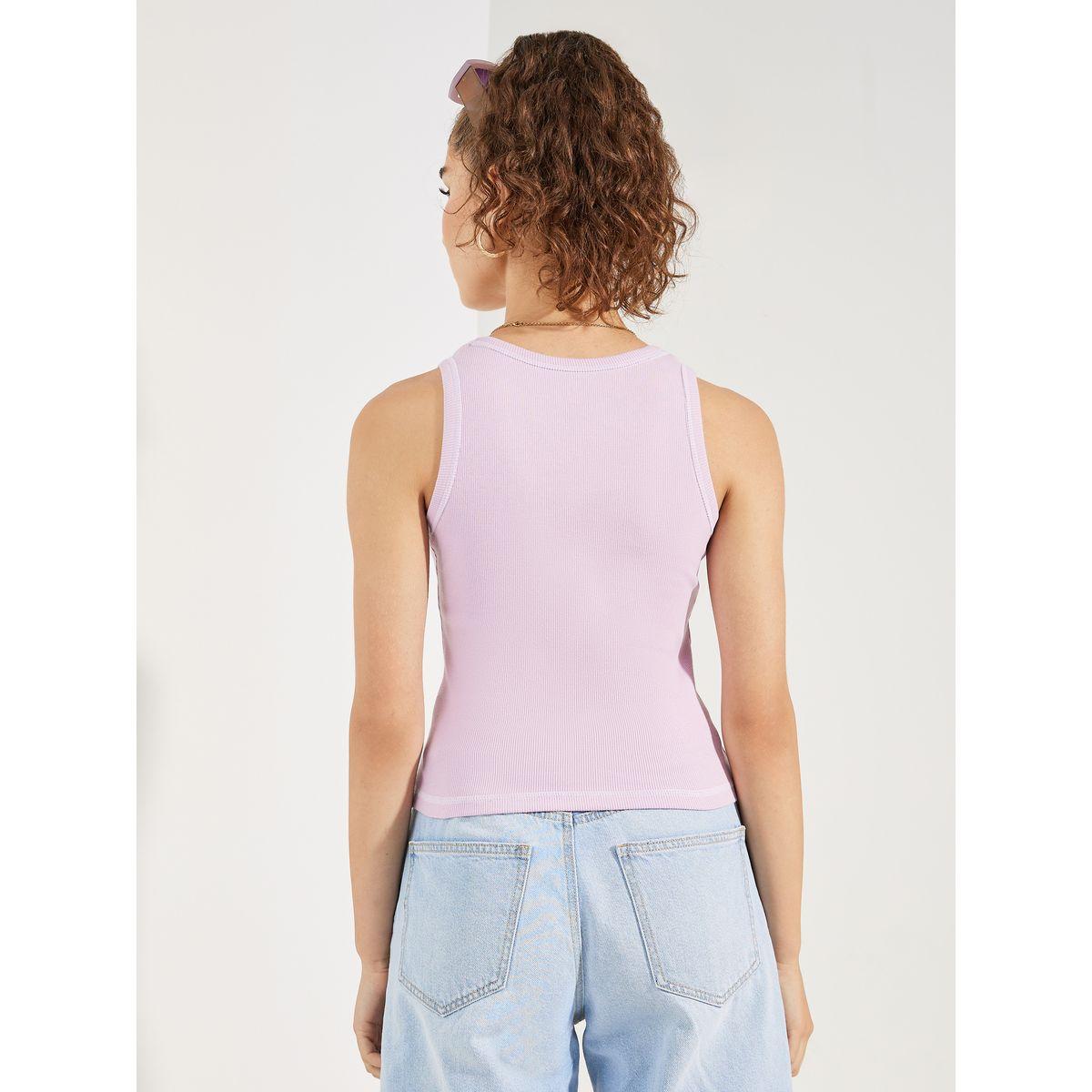 Styli Fitted Sunset Slogan Print Rib Tank-women-clothing-tshirts-image-4