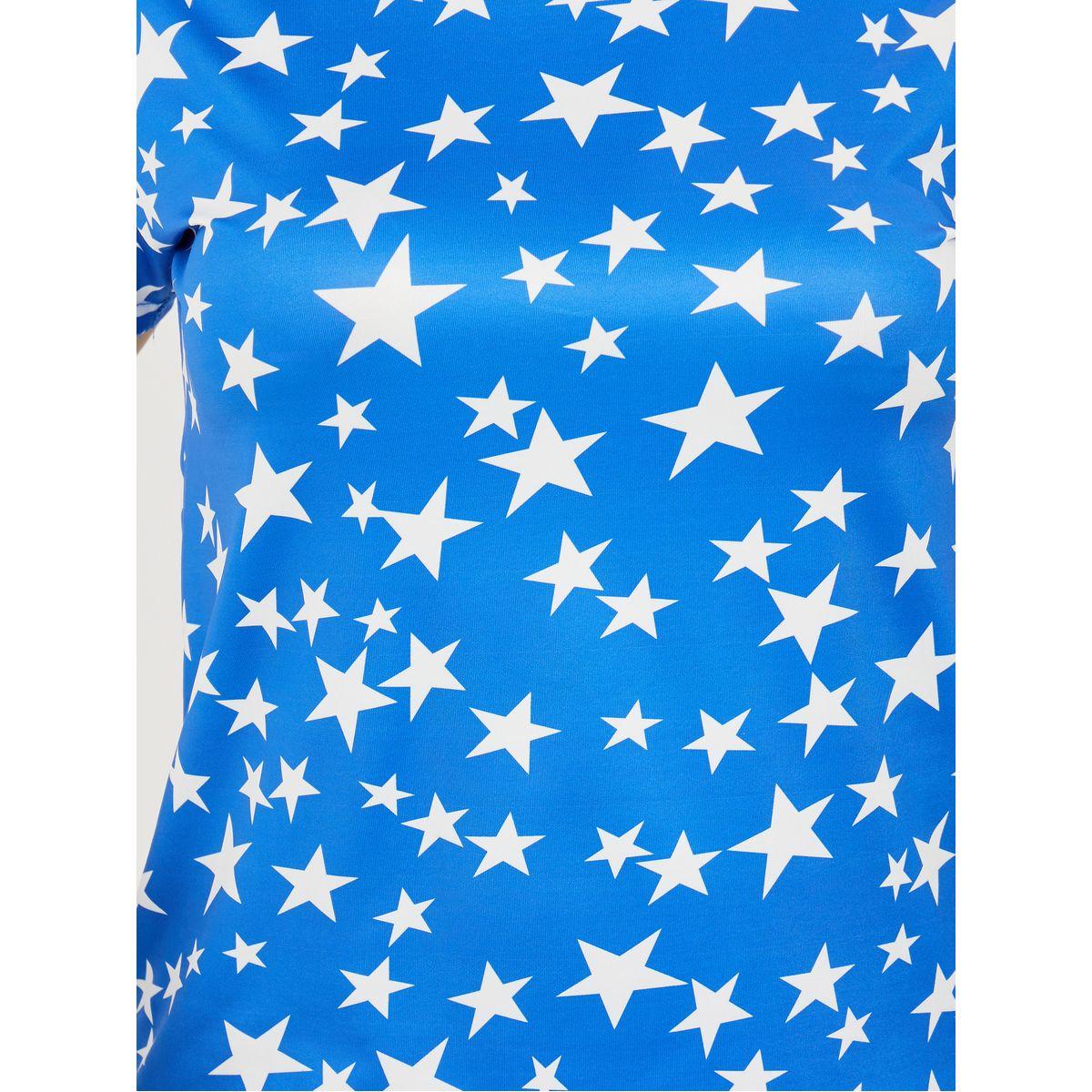 Styli Star Print Round Neck T-Shirt & Shorts Set-women-clothing-nightwear-pyjamas-shortsets-image-4