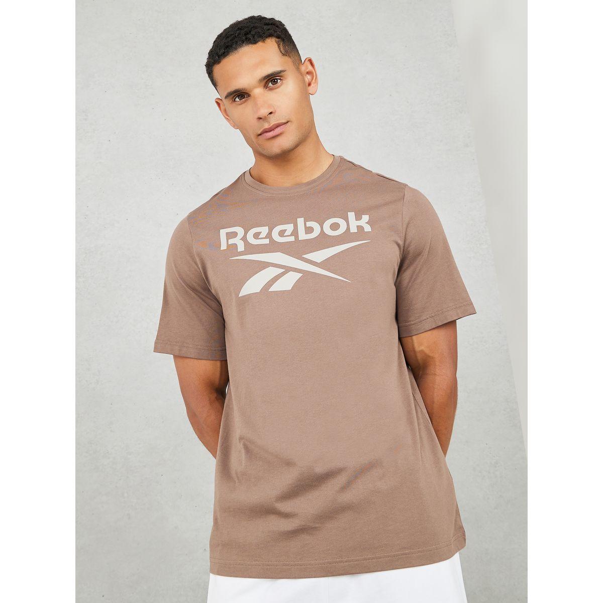 Reebok Identity Logo Print T-Shirt with Short Sleeves-men-clothing-tshirtsandpolos-tshirts-image-1