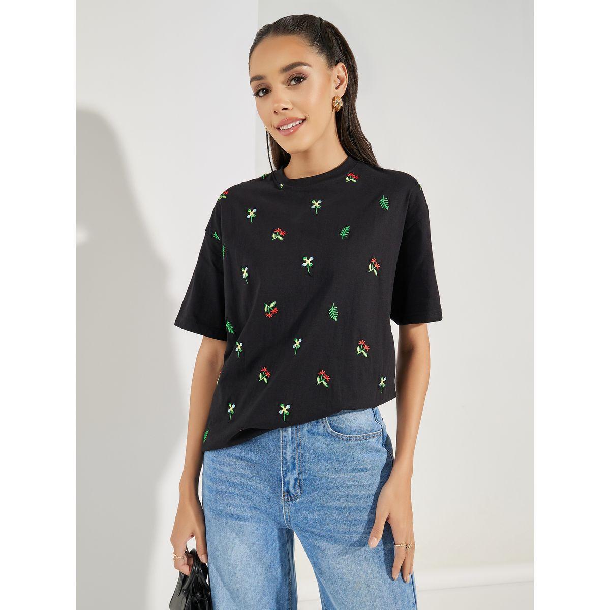 تيشيرت فضفاض بياقة دائرية-women-clothing-tshirts-image-1