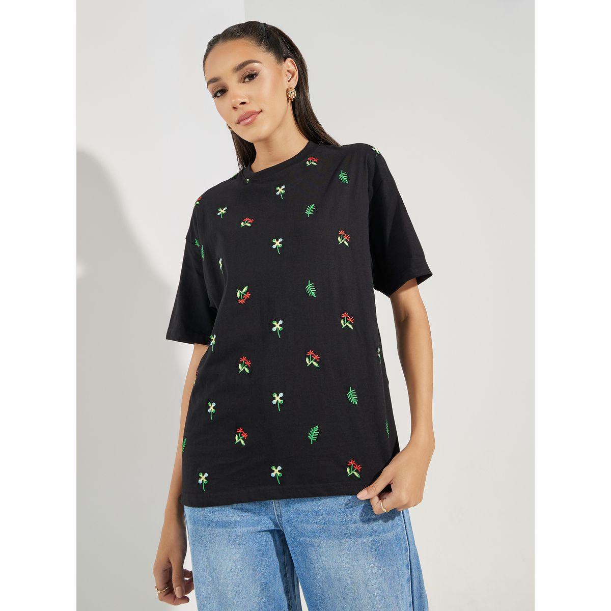 تيشيرت فضفاض بياقة دائرية-women-clothing-tshirts-image-3
