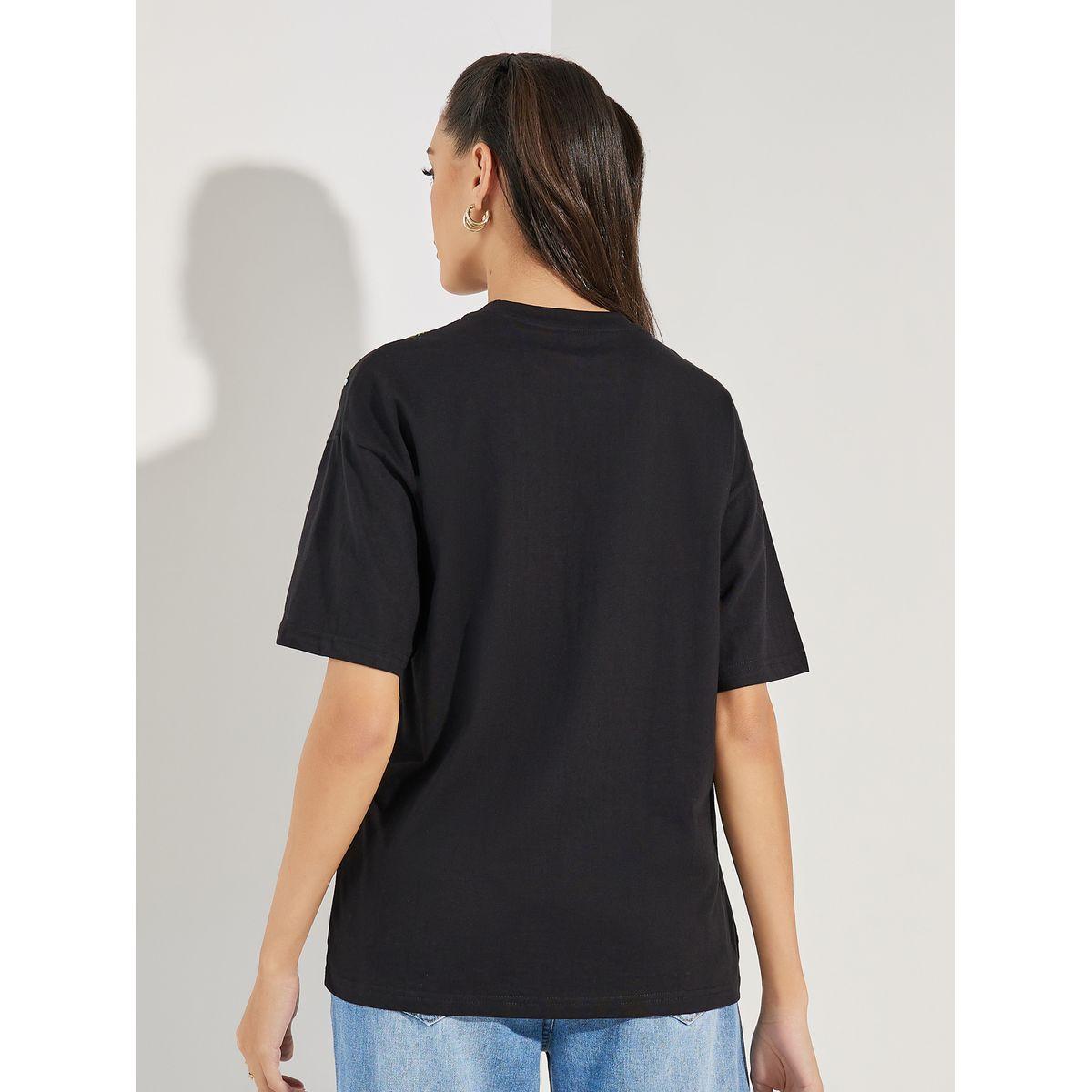 Styli Oversized Embroidery Detail Round Neck T-Shirt-women-clothing-tshirts-image-5