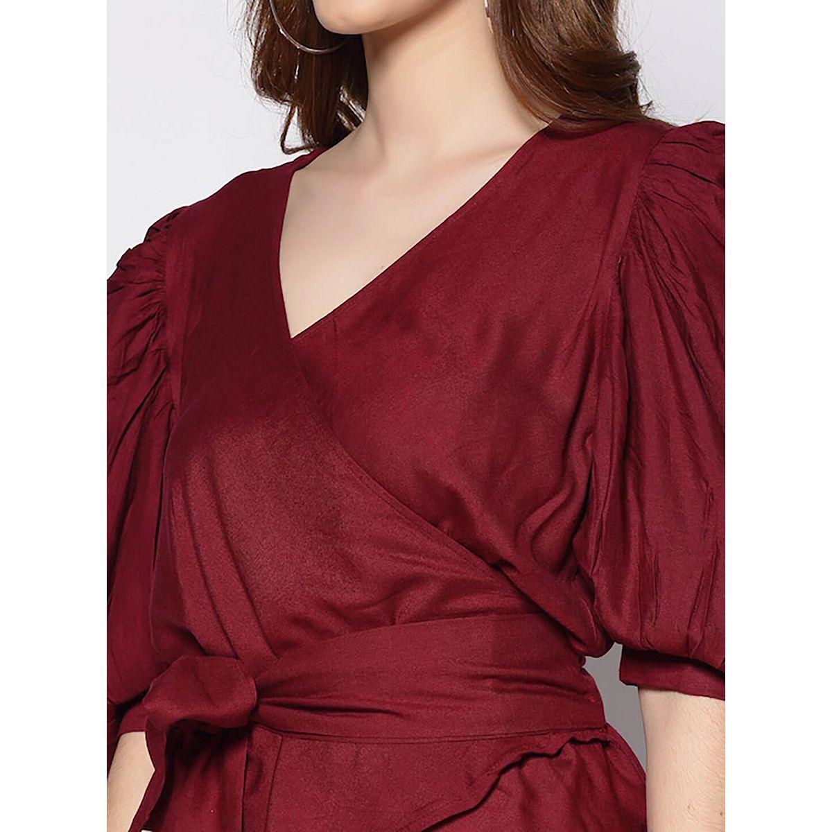 Sera Solid Wrap Top with Tie Up-women-clothing-shirtsandblouses-blouses-image-4
