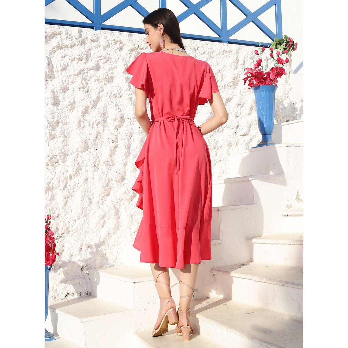 Sera Ruffle Detail Midi Wrap Dress with Tie Up-women-clothing-dresses-image-3