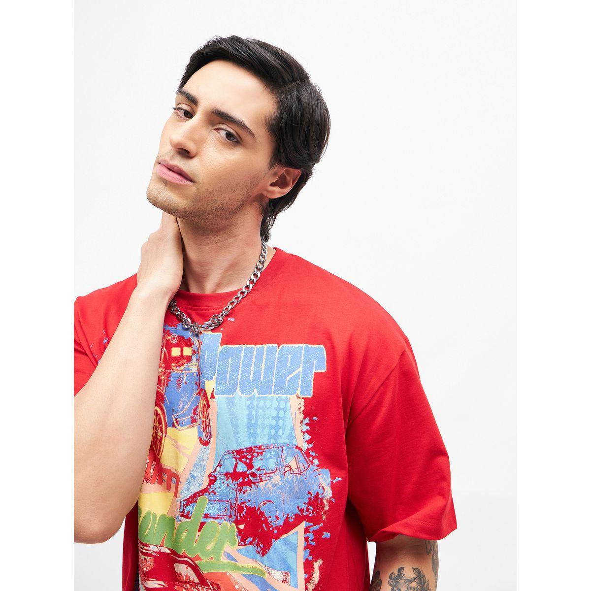 Mascln Sassafras Graphic Print Oversized T-Shirt with Drop Shoulder Sleeves-men-clothing-tshirtsandpolos-tshirts-image-2