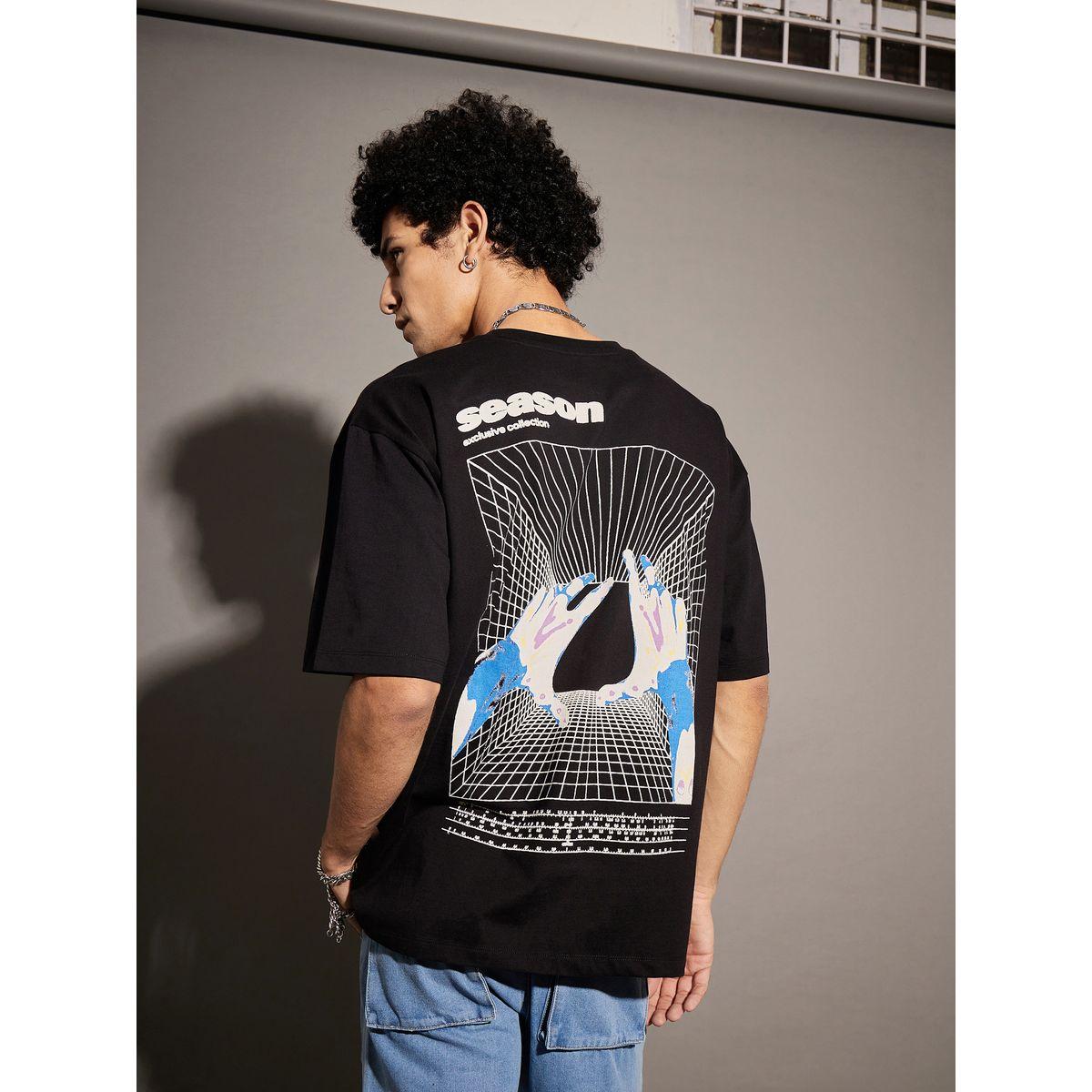 Mascln Sassafras Back & Front Season Print Oversized T-Shirt with Drop Shoulder Sleeves-men-clothing-tshirtsandpolos-tshirts-image-1