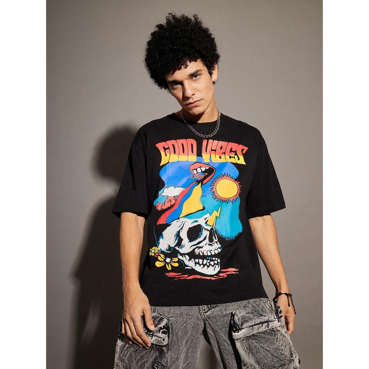 Mascln Sassafras Good Vibes Graphic Print Oversized T-Shirt-men-clothing-tshirtsandpolos-tshirts-image-1