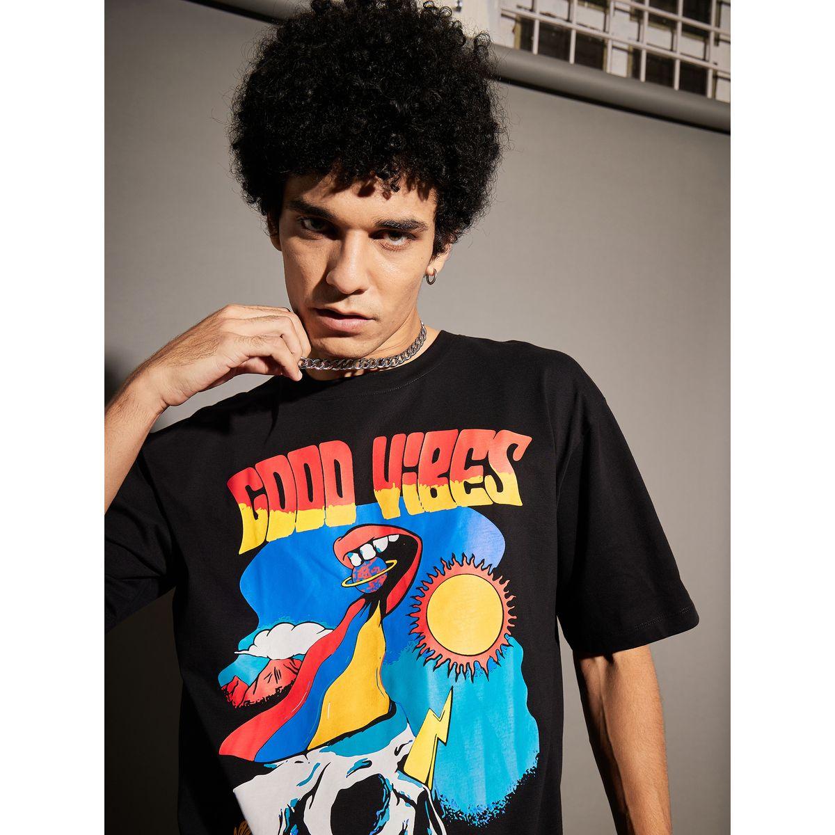Mascln Sassafras Good Vibes Graphic Print Oversized T-Shirt-men-clothing-tshirtsandpolos-tshirts-image-2